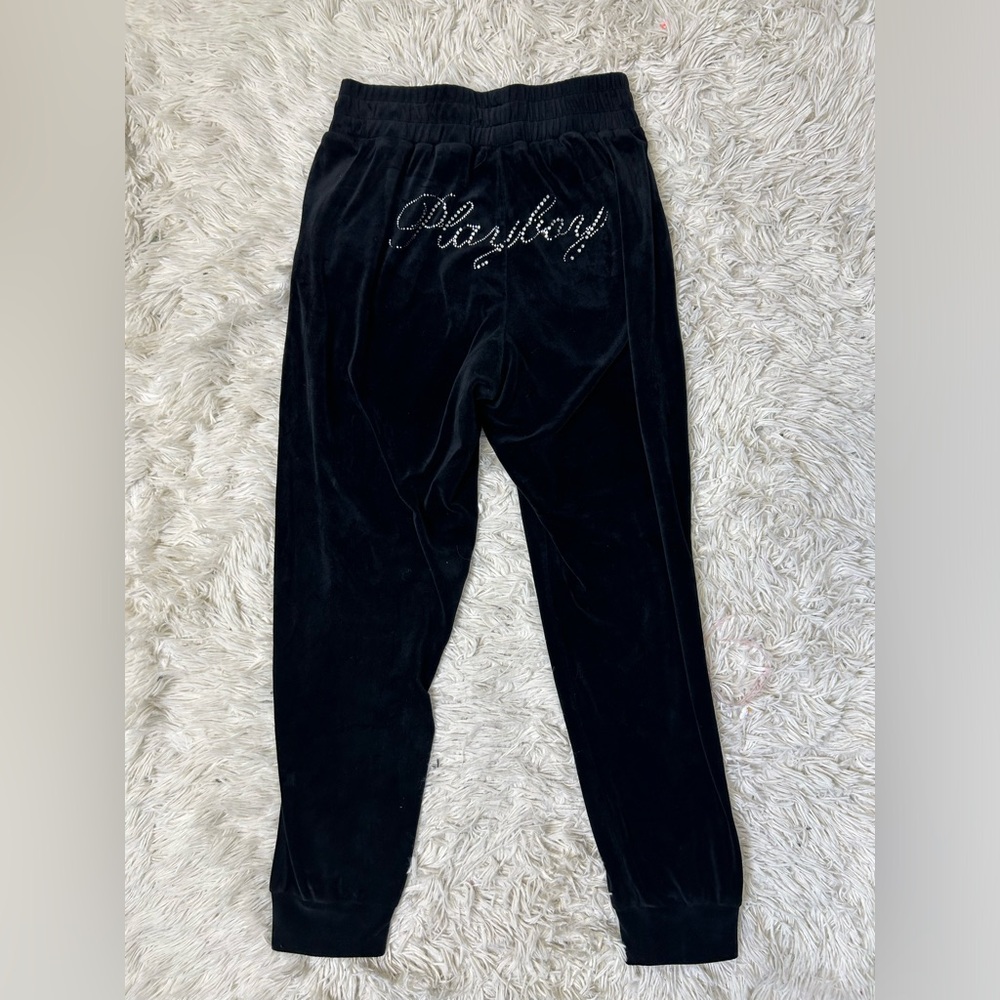 ◾️Playboy Velour  Rhinestone Joggers